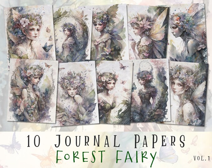 Fairy Forest Junk Journal Digital Kit Printable, Enchanted Forest ...