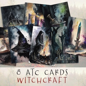 Wicca Journal Printable Cards, Wiccan Grimoire Pages, Witch Ephemera Pack, Instant Download, Scrapbooking, Journaling