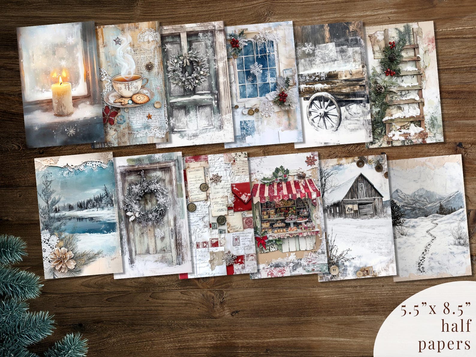 Snowy Winter Junk Journal Kit: Printable Ephemera (digital Download) - Etsy