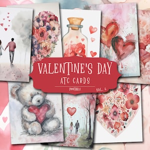 Valentine Ephemera Kit | Printable Tags & Cards | Junk Journal Love Pages | Romantic Collage Sheets | Digital Download