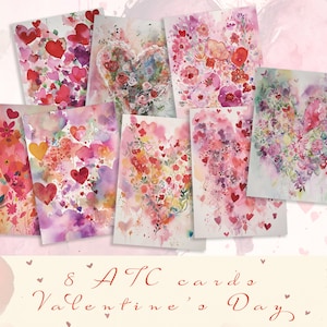 Cartões de Dia dos Namorados | Lembranças de Amor para Diário de Junk | Kit de Papel para Scrapbook | Cartões Digitais para Imprimir | Uso Comercial
