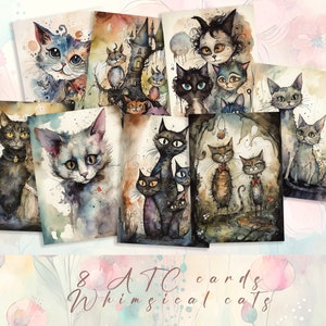 Cats Collage Sheets, Cats Journal Ephemera, Junk Journal Supplies, Cats Scrapbooking, Ephemera, Pages, Papers, Scrapbook, Collage