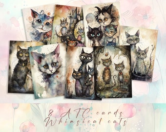 Cats Collage Sheets, Cats Journal Ephemera, Junk Journal Supplies, Cats Scrapbooking, Ephemera, Pages, Papers, Scrapbook, Collage