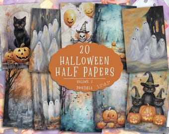 Halloween Junk Journal Kit: Spooky Printable Ephemera (Digital Download)