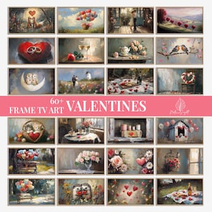 Valentine&#39;s Day Frame TV Art Bundle | Romantic Samsung Frame TV Art | Love-Inspired Digital Download | Heartwarming Valentine Screensavers