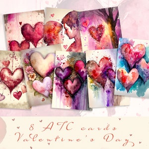 Valentines Junk Journal, Liebe Grußkarten, Herzen Ephemera, Scrapbooking Kit für Paare, Journal Seiten, Atc Karten, Valentinstag Tags
