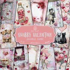Valentijnskaarten voor ongewenste dagboeken | Vintage liefdesverschijnselen afdrukbare | Romantische plakboeklabels | Digitale kaartenset | Knutselen voor het maken van kaarten