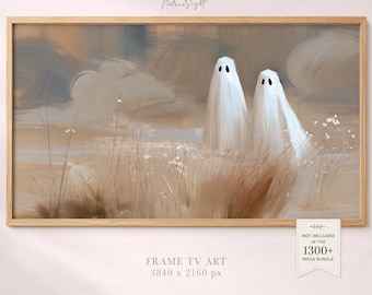 Ghost Meadow Frame TV Art: Spooky Halloween Landscape (Digital Download)