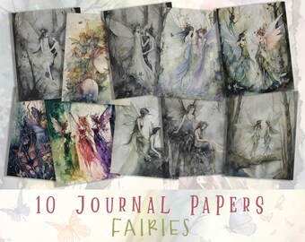 Fairy Junk Journal Ephemera – Forest Fantasy Scrapbook Kit (Digital Download)
