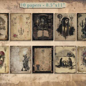 Gothic Witch Ephemera Pack: Printable Journal Pages (digital Download ...