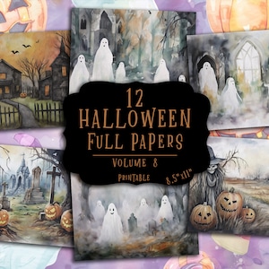 Halloween Journal Pages Printable | Gothic Spooky Ephemera | Dark Academia Collage | Occult Halloween Tags | Digital Scrapbook Pack