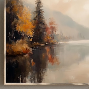 Autumn Landscape Frame TV Art | Fall Forest Lake Scene | Cozy Seasonal Digital Download | Rustic Autumn Decor for Samsung Frame TV image 4