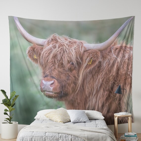 Highland Cow Wall Art Scottish Cow Art Scotland Highland Etsy
