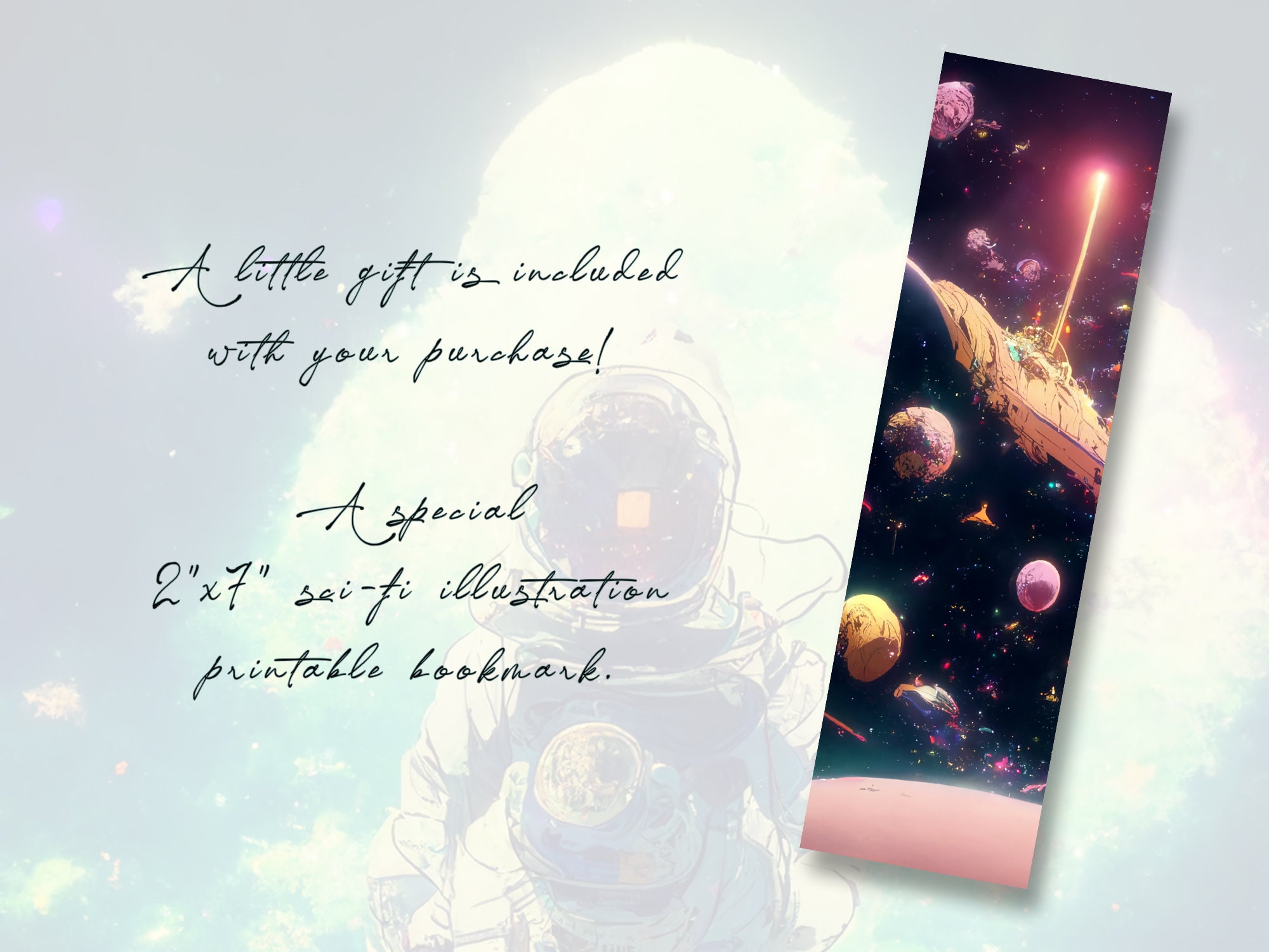 Printable Bookmarks Sci Fi Readers Gift Fantasy Bookmarks - Etsy
