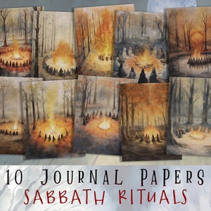 Witch Junk Journal, Witches Journal, Gothic Scrapbook, Witchy Ephemera, Book of Shadows, Grimoire Pages, Journal Supplies, Craft Supplies