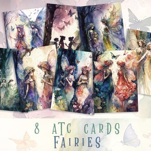 Fairy ATC Cards Printable | Vintage Fantasy Junk Journal | Magical Digital Ephemera | Whimsical Scrapbook | Enchanted Collage Art