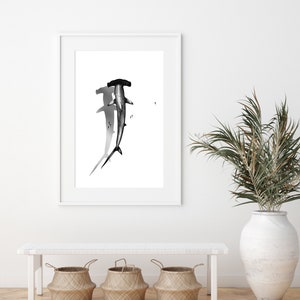 Hammerhead Shark Art Print: Home Decor