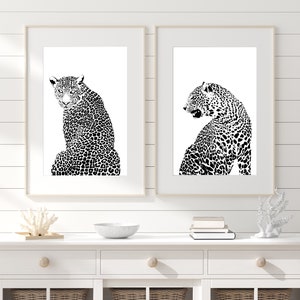 Leopard Art Print Set: Animal Wall Decor (Digital Download)
