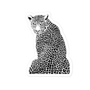 Luipaardsticker - Dierensticker - Kattensticker - Stickers - Bubbelvrije stickers