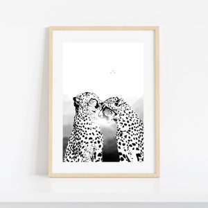 Cheetah Art Print - Animal Decor - Printable Wall Art - Instant Download - Cat Artwork - Printable Decor