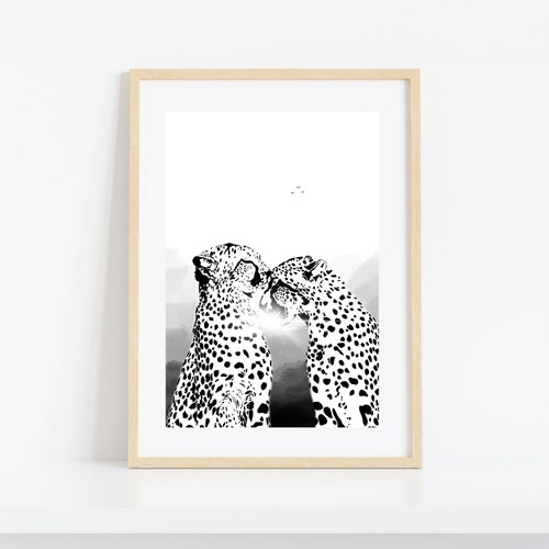 Cheetah Art Print Animal Decor Printable Wall Art Etsy