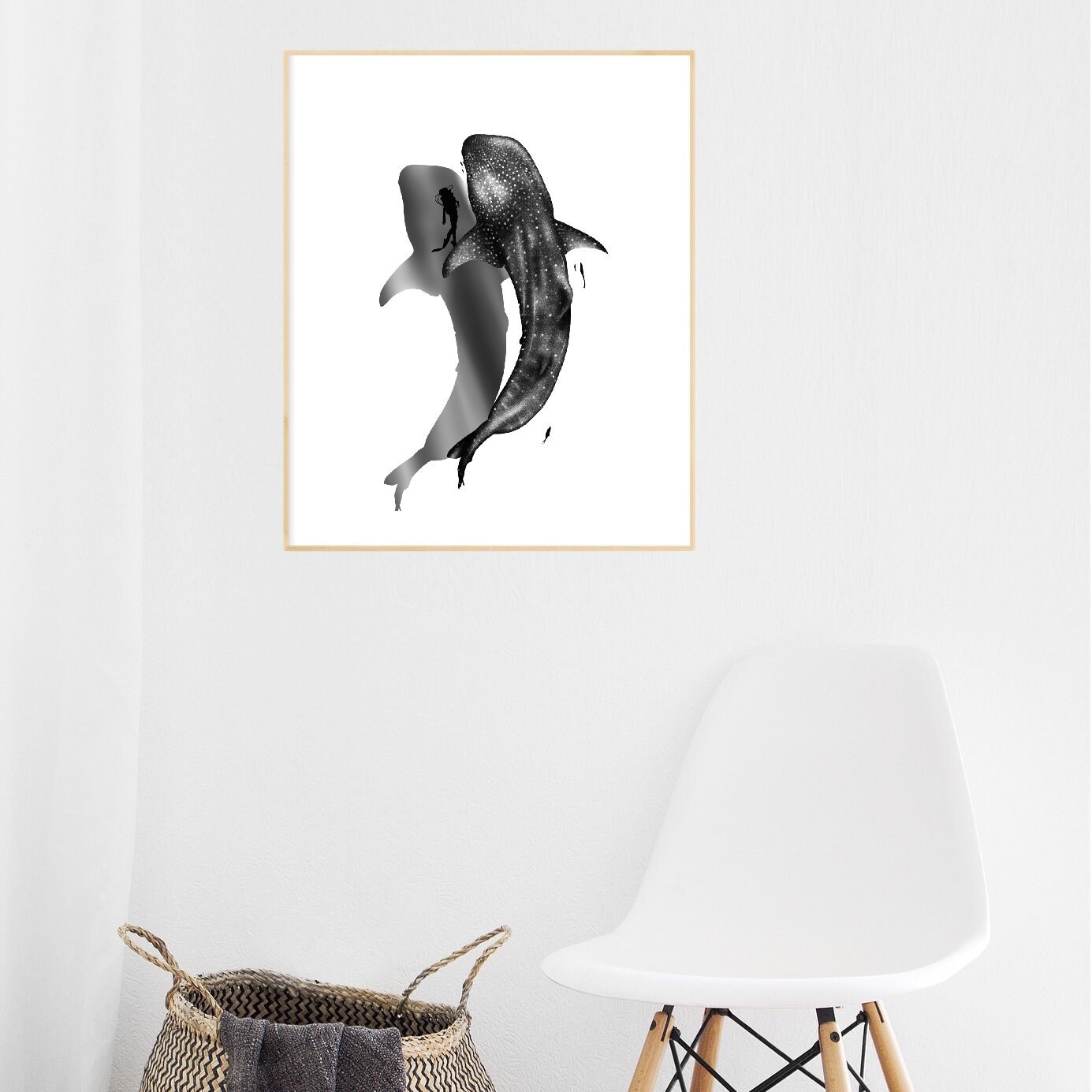 Whale Shark Art Print - Ocean Decor - Printable - Etsy Australia