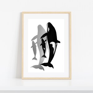 Orca Art Print - Whale Wall Decor - Orca Wall Art - Killer Whale - Animal Print