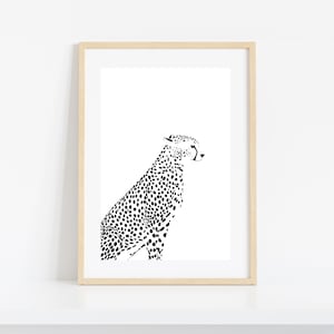 Cheetah Art Print: Minimalist Animal Wall Decor (Digital Download)