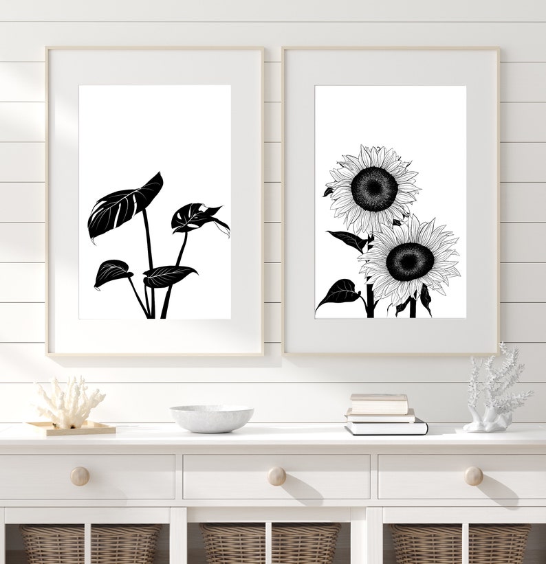 Sunflower Sunflower Art Print Printable Wall Art Instant Download ...
