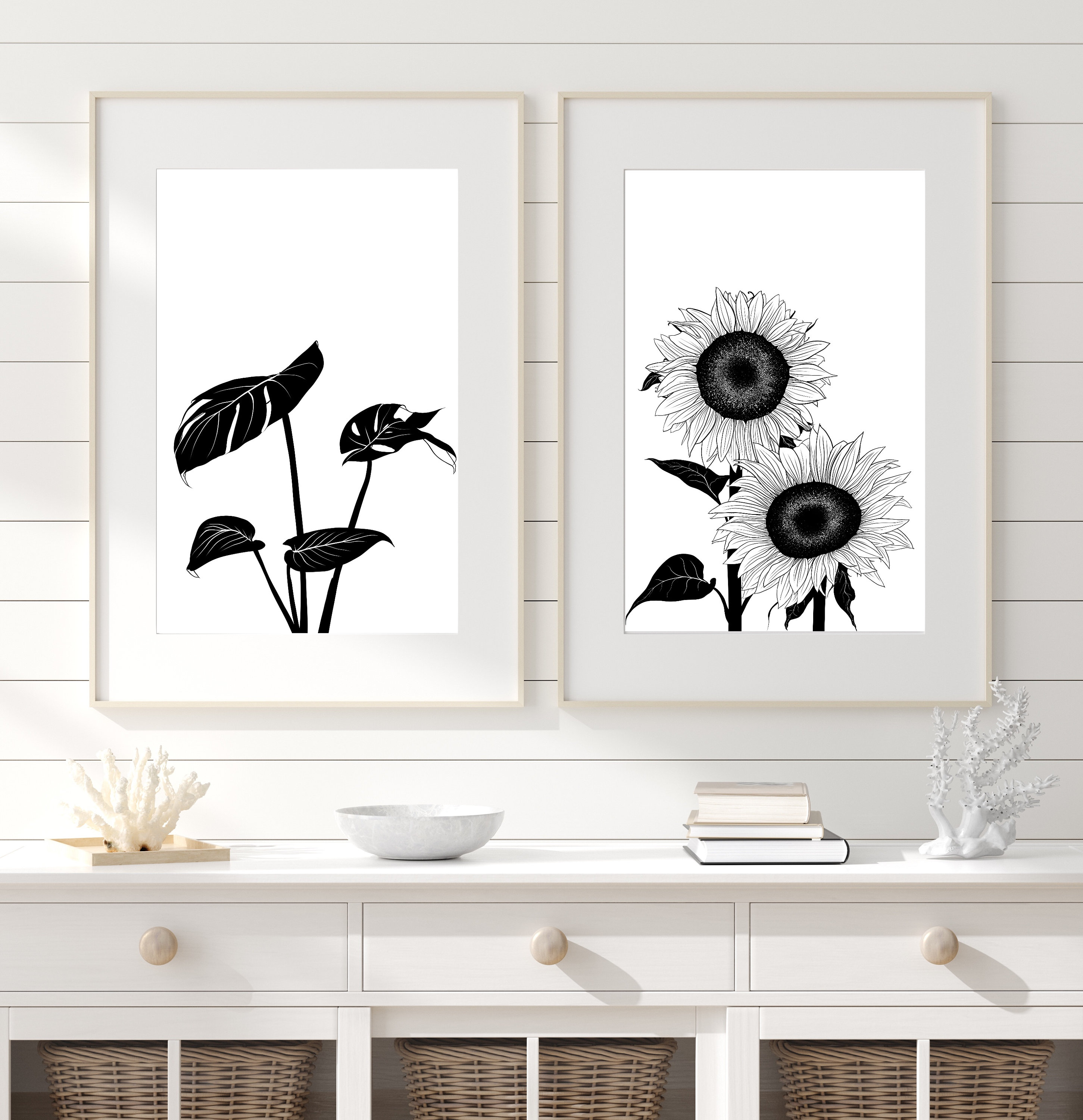 Sunflower Sunflower Art Print Printable Wall Art Instant Download ...