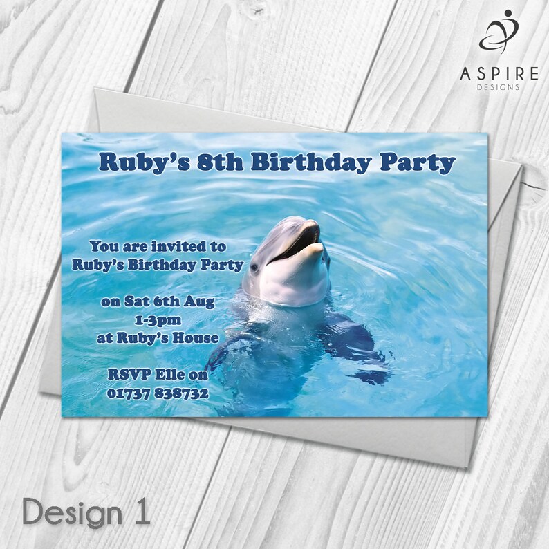 Decorations Party Banner Bunting Blue Dolphin Personalised