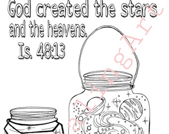 Digital Coloring page christian pdf printable