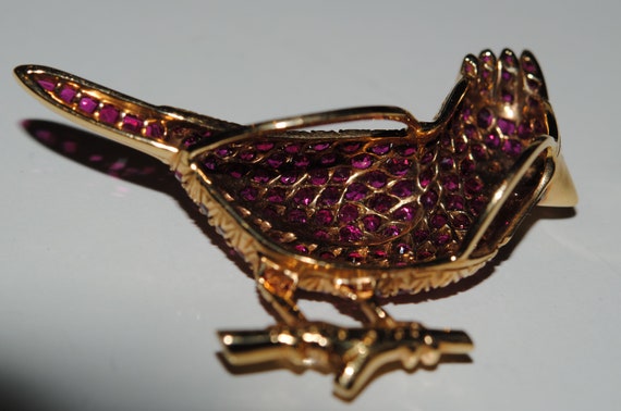 Oscar Heyman Vintage Fine Ruby Canary Diamond Car… - image 4