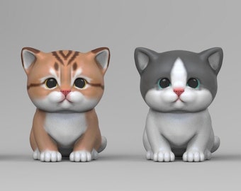Süßes Kätzchen 3D Modell, STL Datei (Digitaler Download)