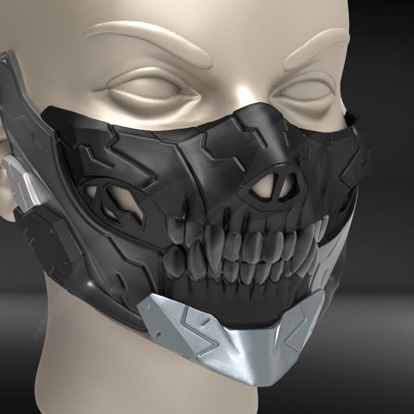 3D Model of Cyborg Mask V3 for 3DPrint