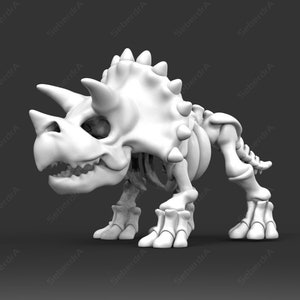 3D model of CuteTrriceratops Fossil STL for 3D print