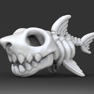 3D model of Cute Shark Skeleton STL for 3D Pritnt
