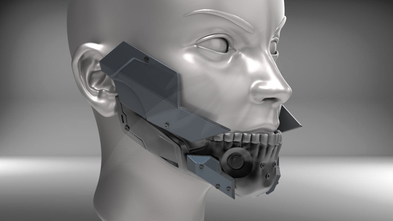 STL file Cyborg Mask Cyberpunk Robot Mask 3D print model 🤖・3D print model  to download・Cults