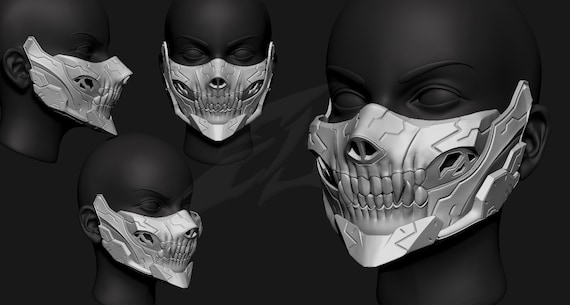 STL file Cyborg Mask Cyberpunk Robot Mask 3D print model 🤖・3D print model  to download・Cults