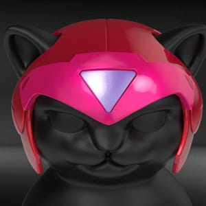 3D model of Cat Ninja Helmet STL for 3D Print