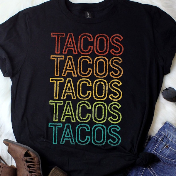 Tacos Retro / Taco Shirt / Taco Gifts / Cinco de Mayo / Taco Party / Taco Tuesday / Taco Tee / Funny Taco Shirt / Tank Top / Hoodie