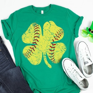 Softball Shamrock / Softball Shirt / St Patricks Day / St Patricks Day Shirt / Irish Shirt / St Pattys Day Shirt / Tank Top / Hoodie