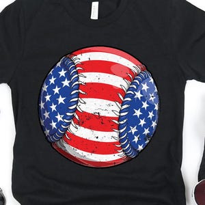 Baseball Shirt mit der amerikanischen Flagge / Softball Shirt / 4 Bild 1