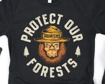 Bigfoot Protect Our Forests Shirt / Bigfoot National Park / Bigfoot Shirt / Bigfoot Gifts / Sasquatch Shirt / Yeti Lover / Tank Top / Hoodie