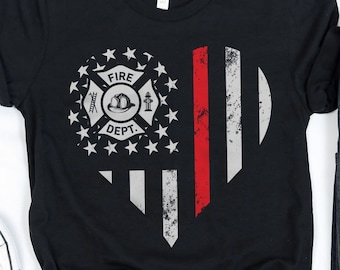 Camisa de bandeira de bombeiro / Camisa de bombeiro / Presentes de bombeiro / Bombeiro / Camiseta de bombeiro / Camisa fina da linha vermelha / Regata / Moletom com capuz