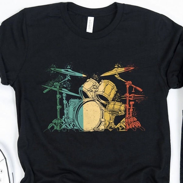 Drummer Retro Vintage Shirt / Music Lover Gifts / Musician Shirts / Drummers Gift / Drum Set Kit / Musicians Teachers / Tank Top / Hoodie