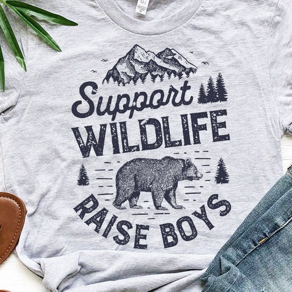 Support Wildlife Raise Jungen Shirt / Mama Shirt / Papa Shirt / Muttertags Shirt / Vatertags Shirt / Eltern Shirt / Tank Top / Hoodie