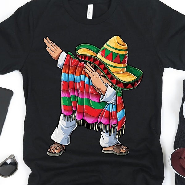 Dabbing Mexican Poncho Camisa Cinco de Mayo / Camisa Cinco De Mayo / Regalos Cinco de Mayo / Cinco De Mayo / Camisa Sombrero / Camiseta sin mangas / Sudadera con capucha