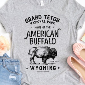 Grand Teton Nationalpark Shirt / Nationalparks / Nationalpark Geschenke / Grand Teton / Wyoming Shirt / amerikanischer Büffel / Tank Top / Kapuzenpullover