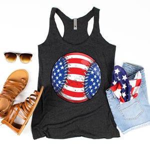 Baseball Shirt mit der amerikanischen Flagge / Softball Shirt / 4 Bild 2